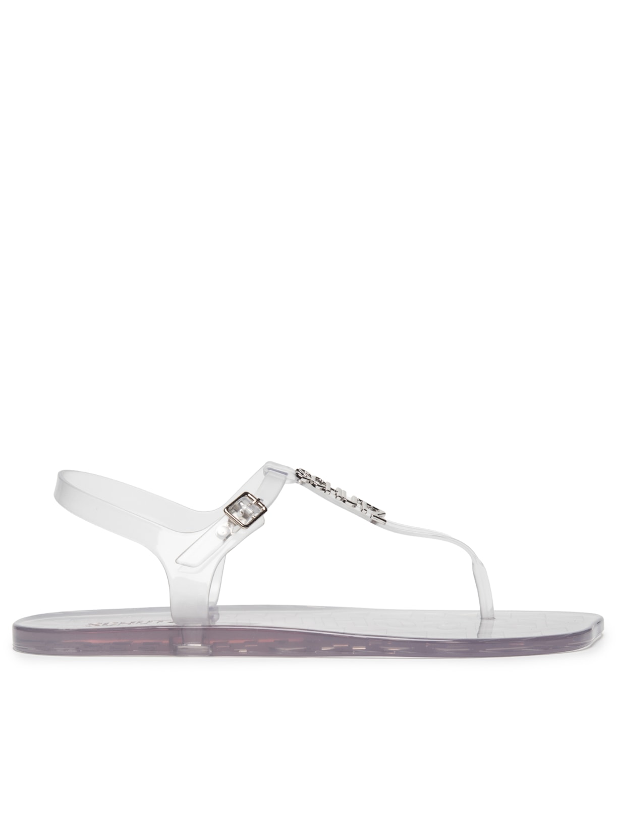 Sandália Feminina Rasteira Injetada Translúcido - Branco