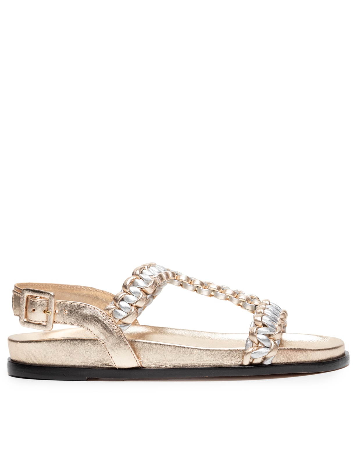 Sandália Feminina Rasteira Lira Saturno - Dourado