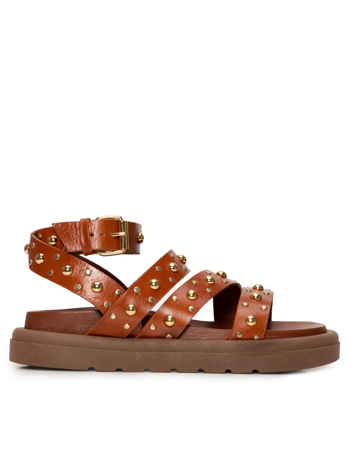 Sandália Feminina Rasteira Maria - Marrom