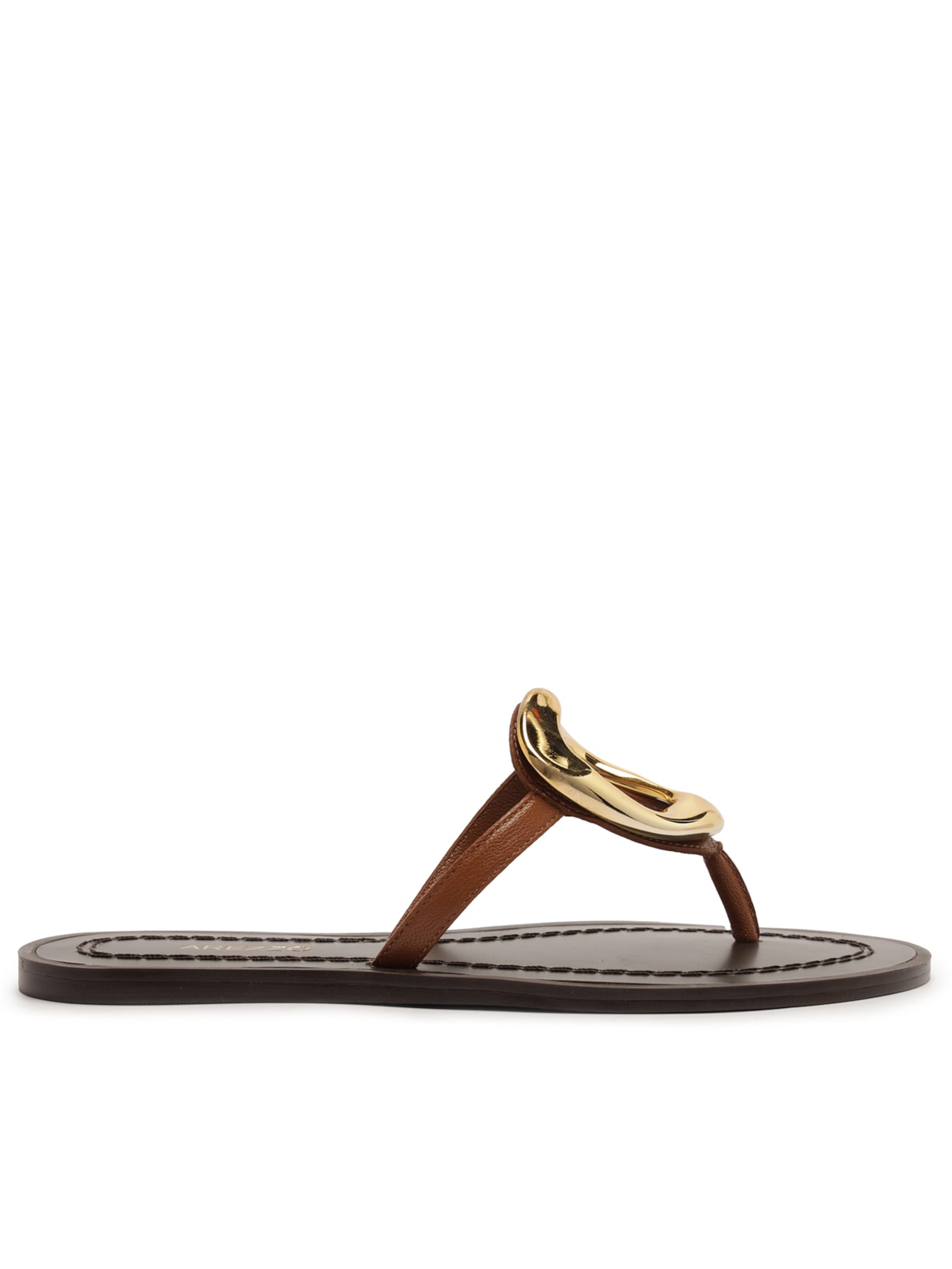 Sandália Feminina Rasteira - Marrom