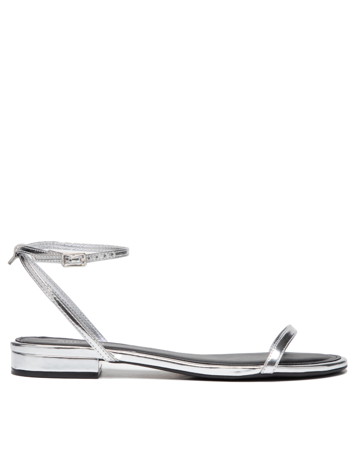 Sandália Feminina Rasteira Minimalista - Prata