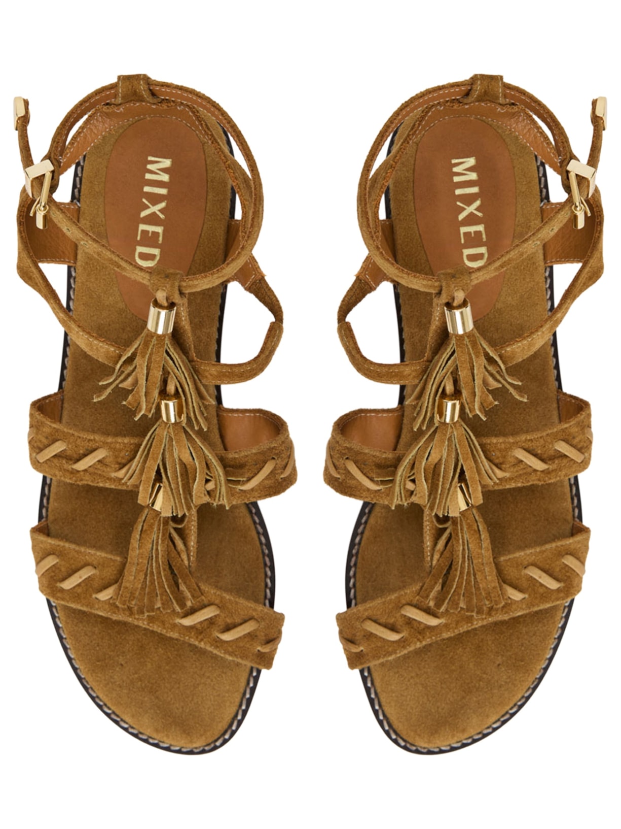 Sandália Feminina Rasteira Nina I26 Amarelo Mixed