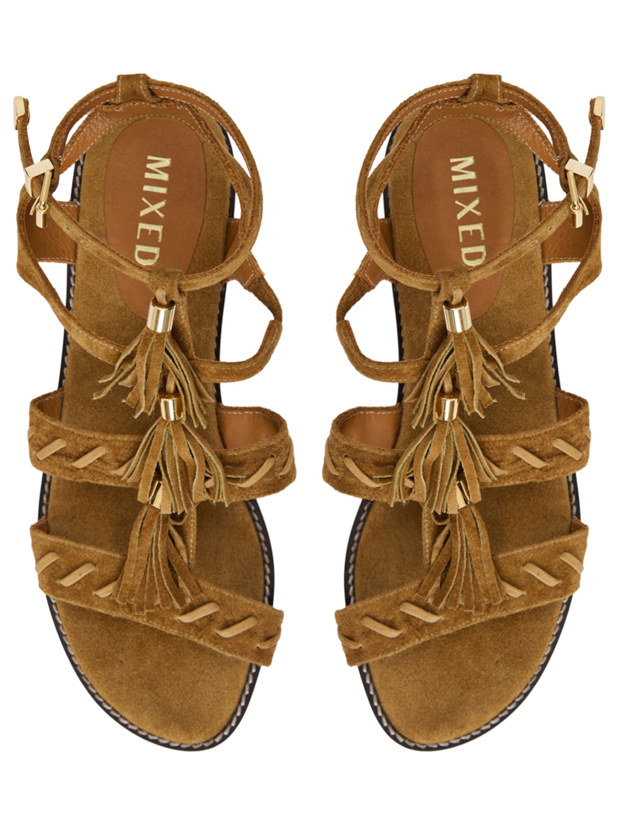 Sandália Feminina Rasteira Nina I26 Amarelo Mixed