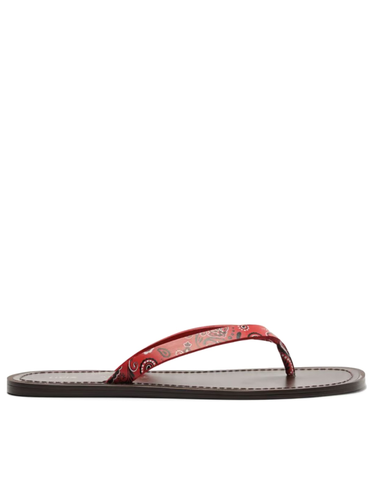 Sandália Feminina Rasteira Paisley Flip Flop - Vermelho
