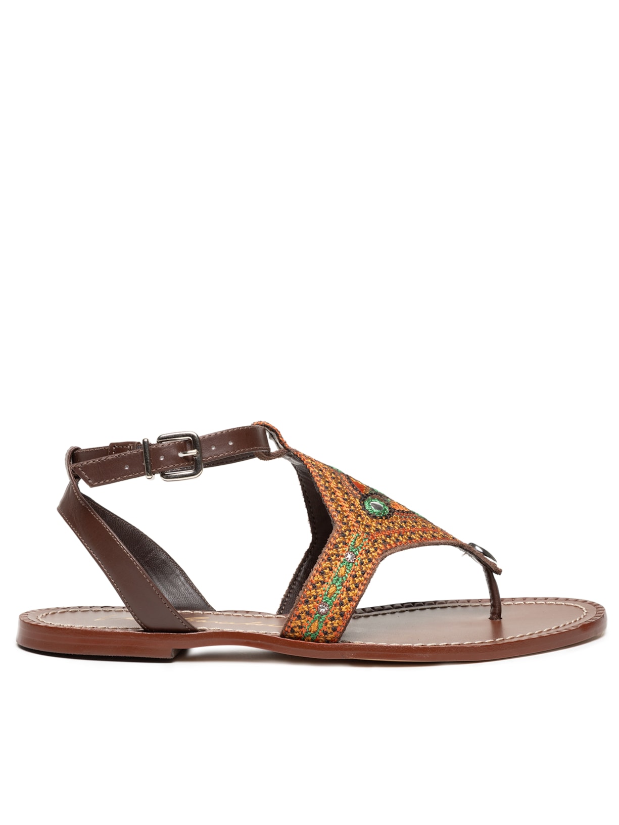 Sandália Feminina Rasteira Panama Camurça Specchio - Marrom