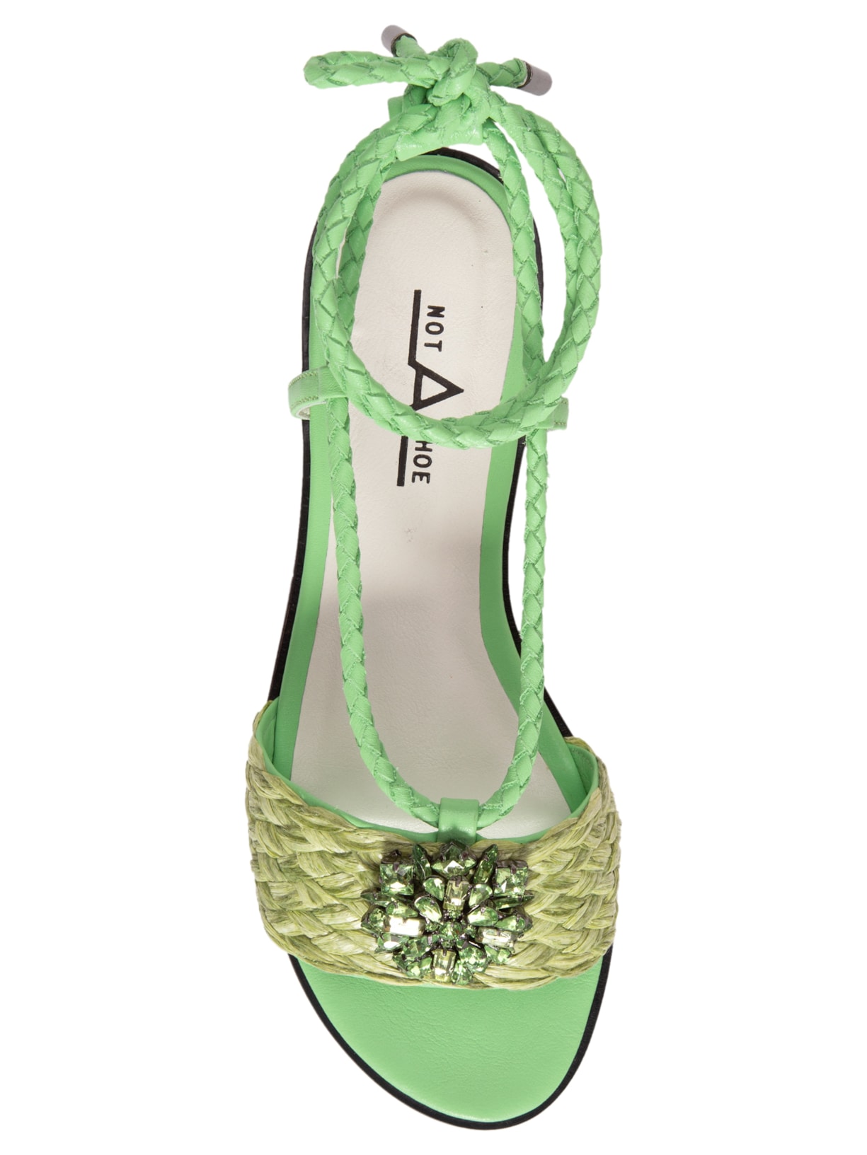 Sandália Feminina Rasteira Paris Verde Not A Shoe