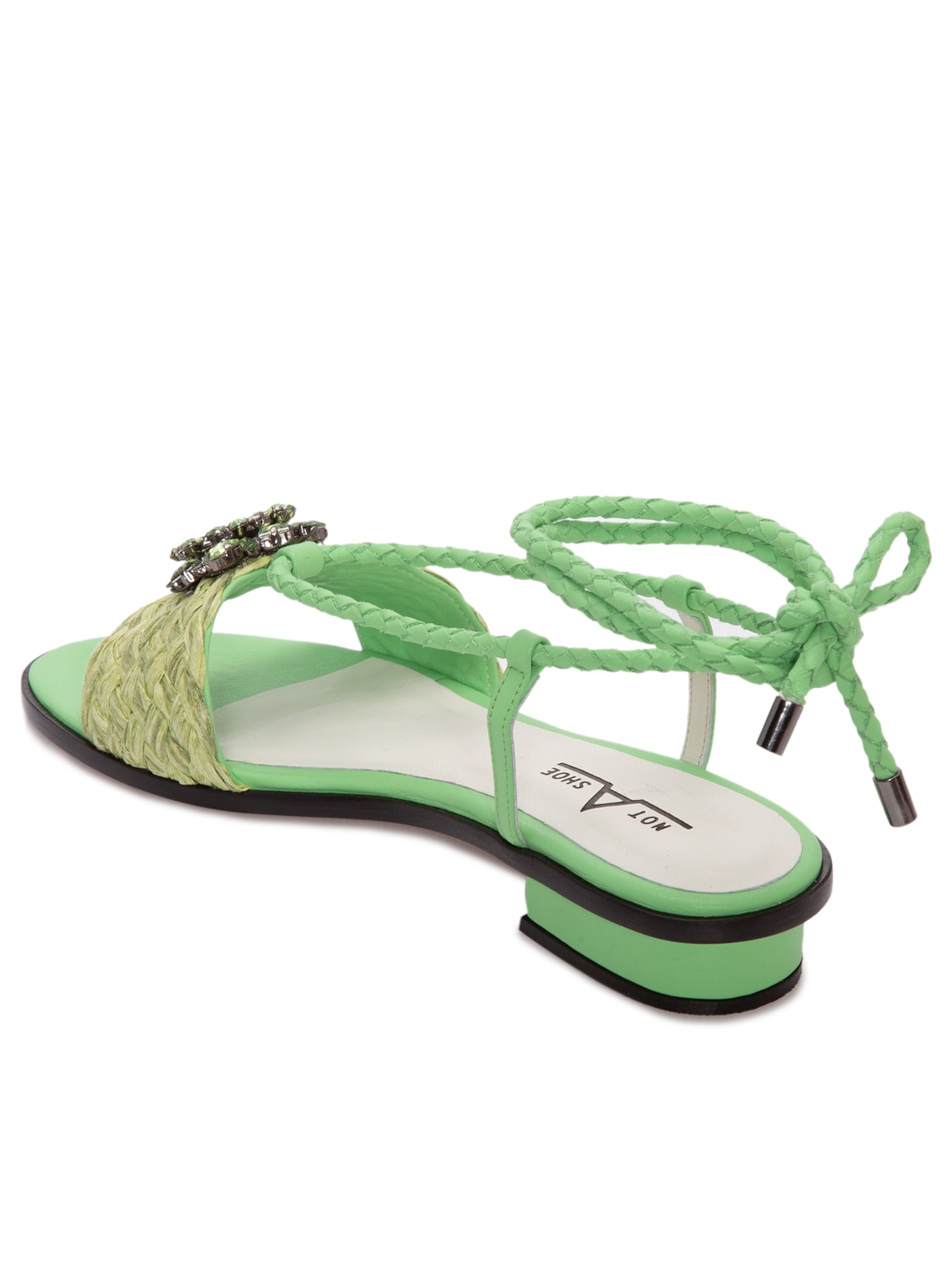 Sandália Feminina Rasteira Paris Verde Not A Shoe