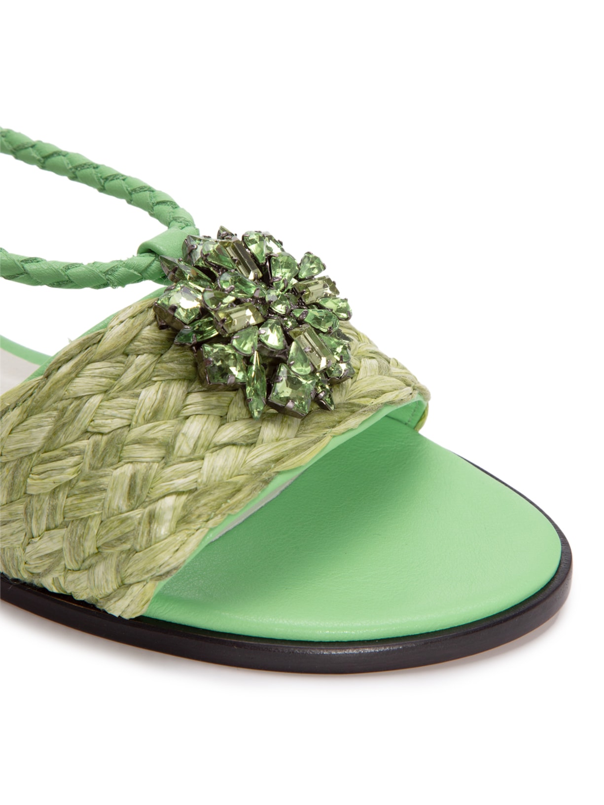 Sandália Feminina Rasteira Paris Verde Not A Shoe