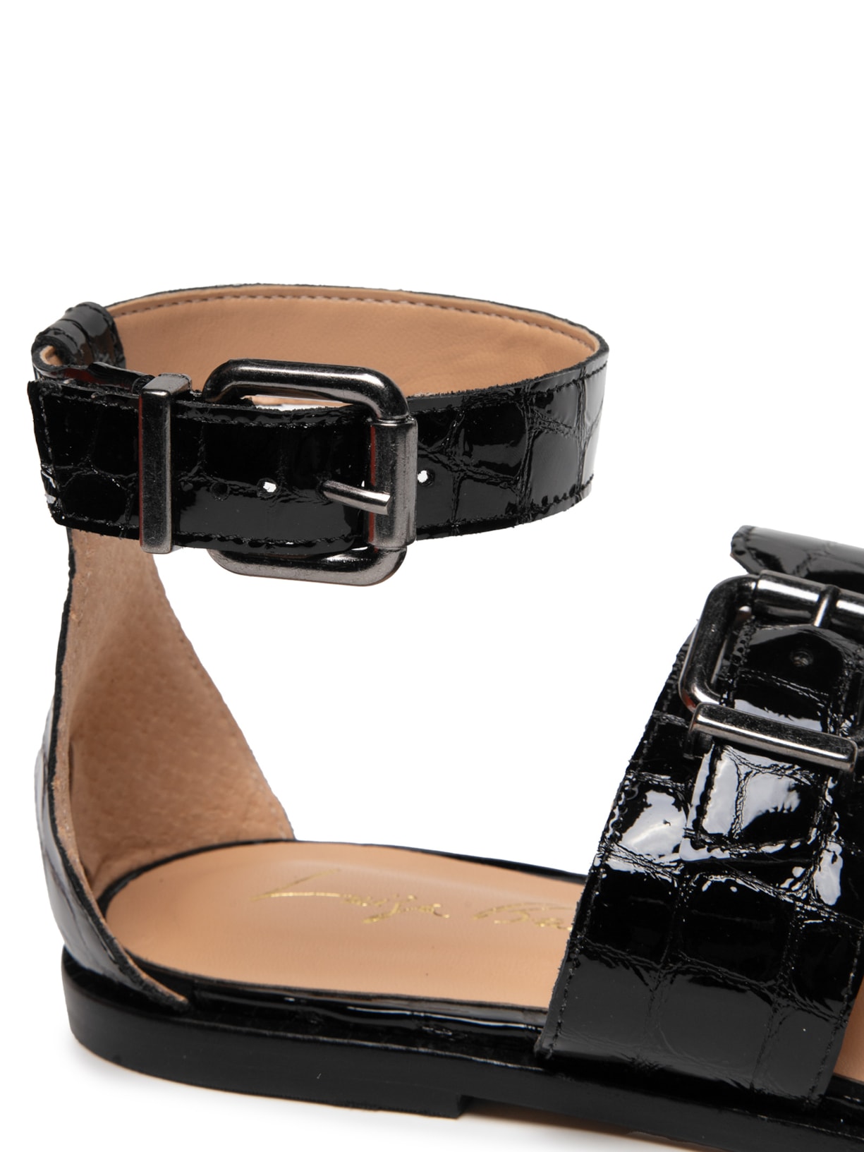 Sandália Feminina Rasteira Preto Luiza Barcelos