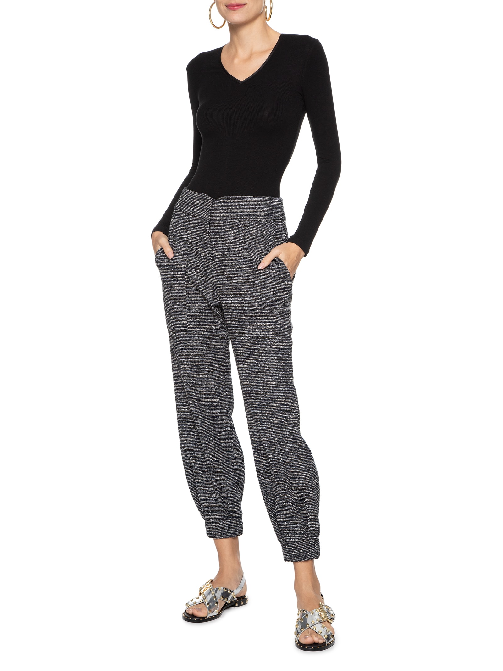 Sandália Feminina Rasteira Rebites Espelhados Specchio