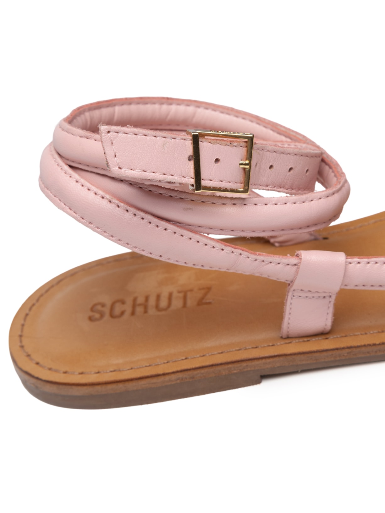 Sandália Feminina Rasteira Rosa Schutz
