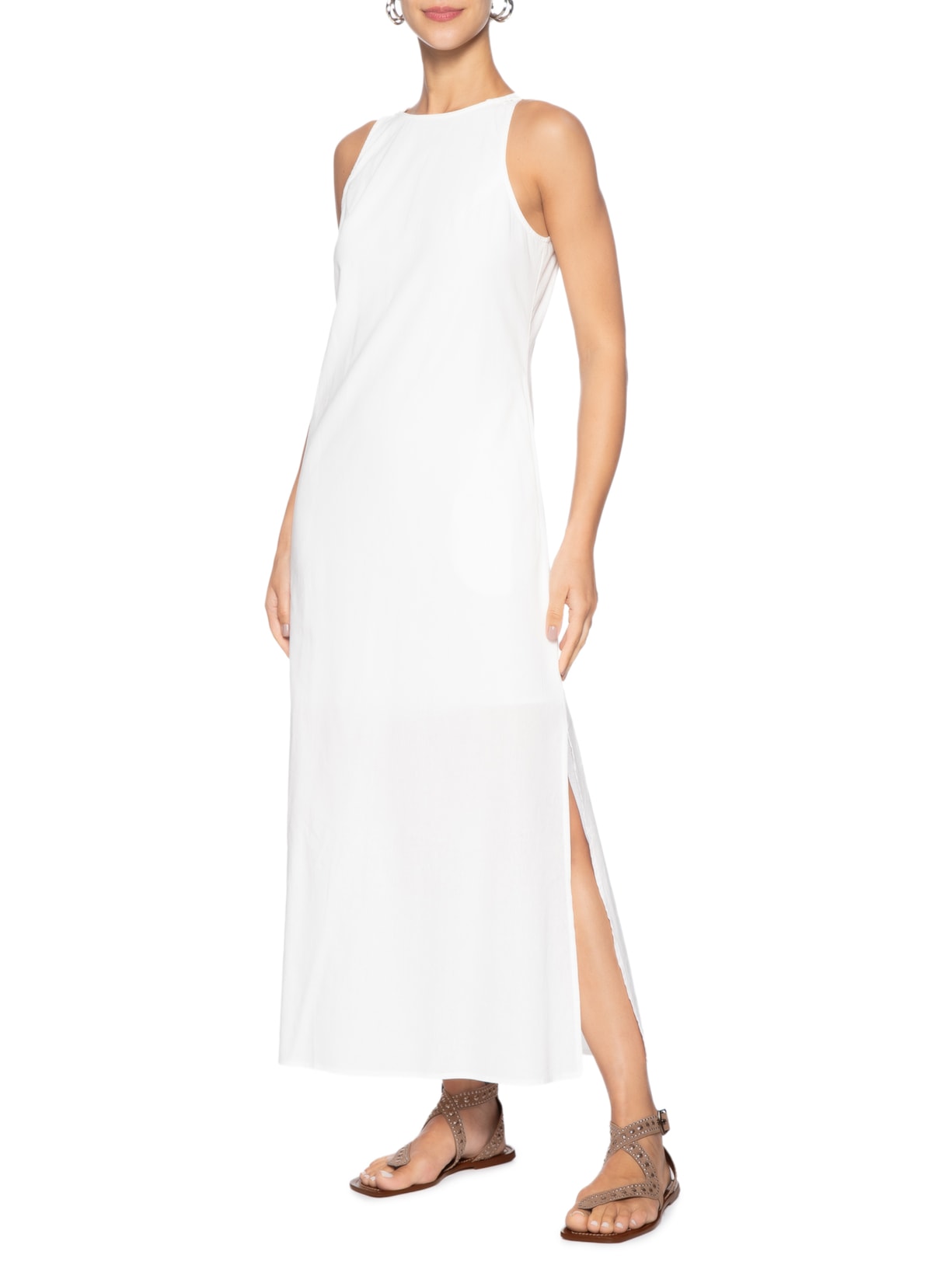 Sandália Feminina Rasteira Salermo Marrom Luiza Barcelos