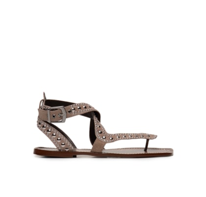 Sandália Feminina Rasteira Salermo - Marrom