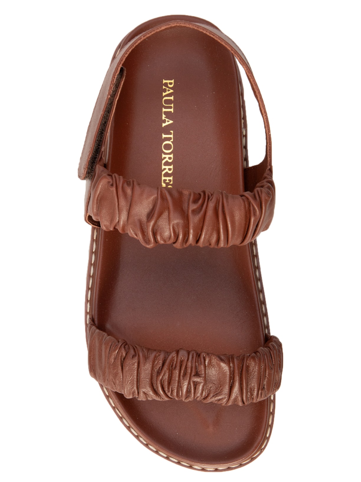 Sandália Feminina Rasteira Serena Vinho Paula Torres