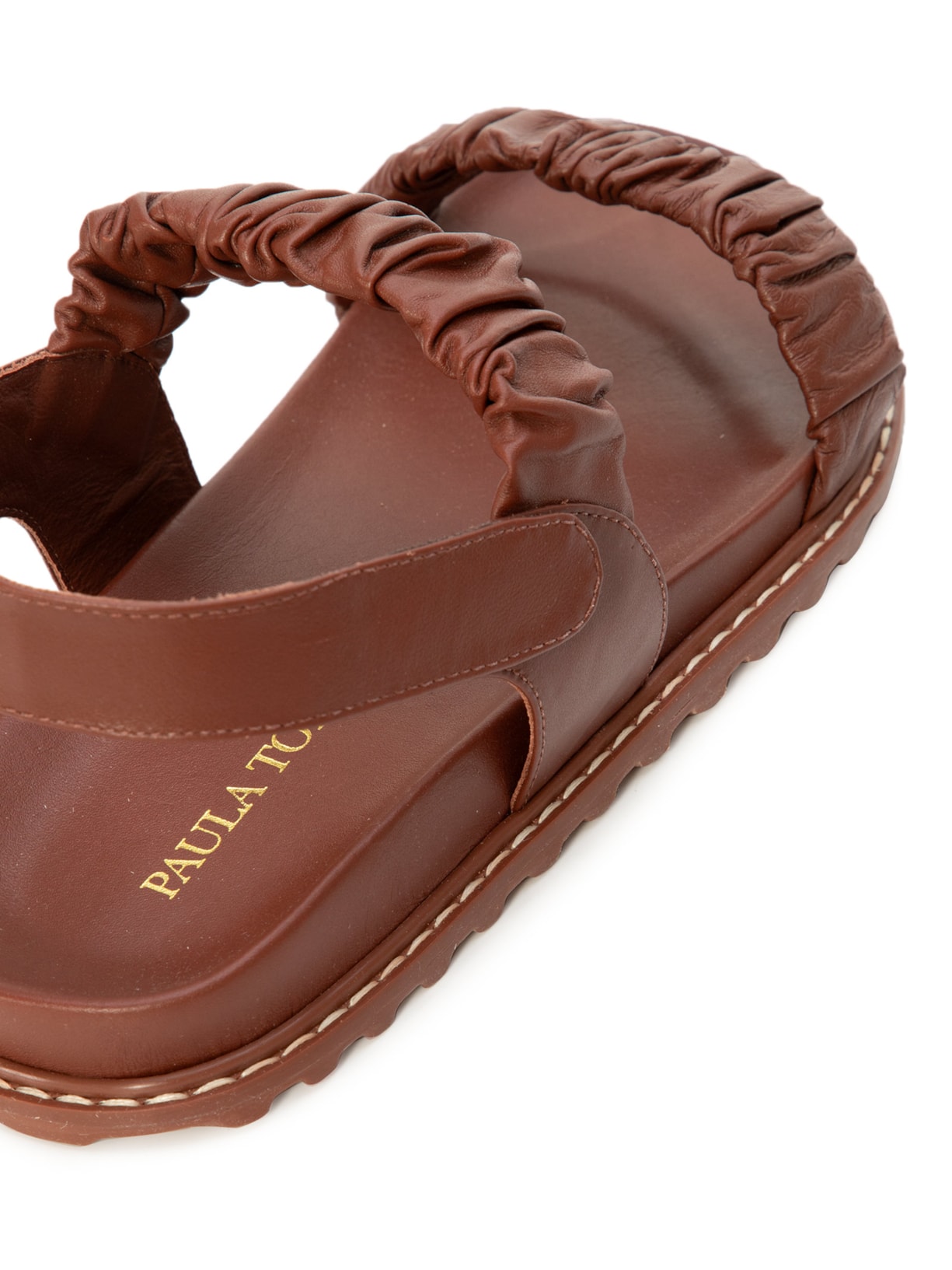 Sandália Feminina Rasteira Serena Vinho Paula Torres