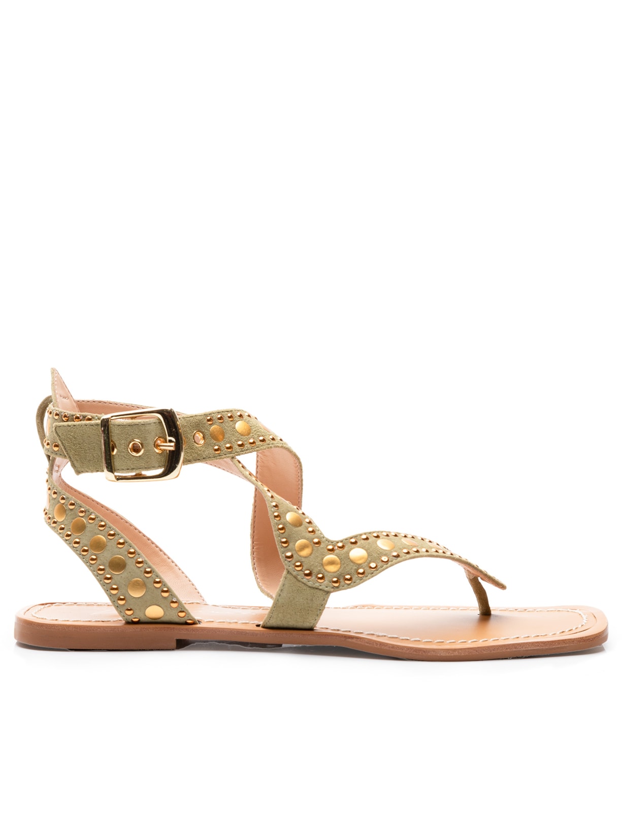 Sandália Feminina Rasteira Serpente - Verde