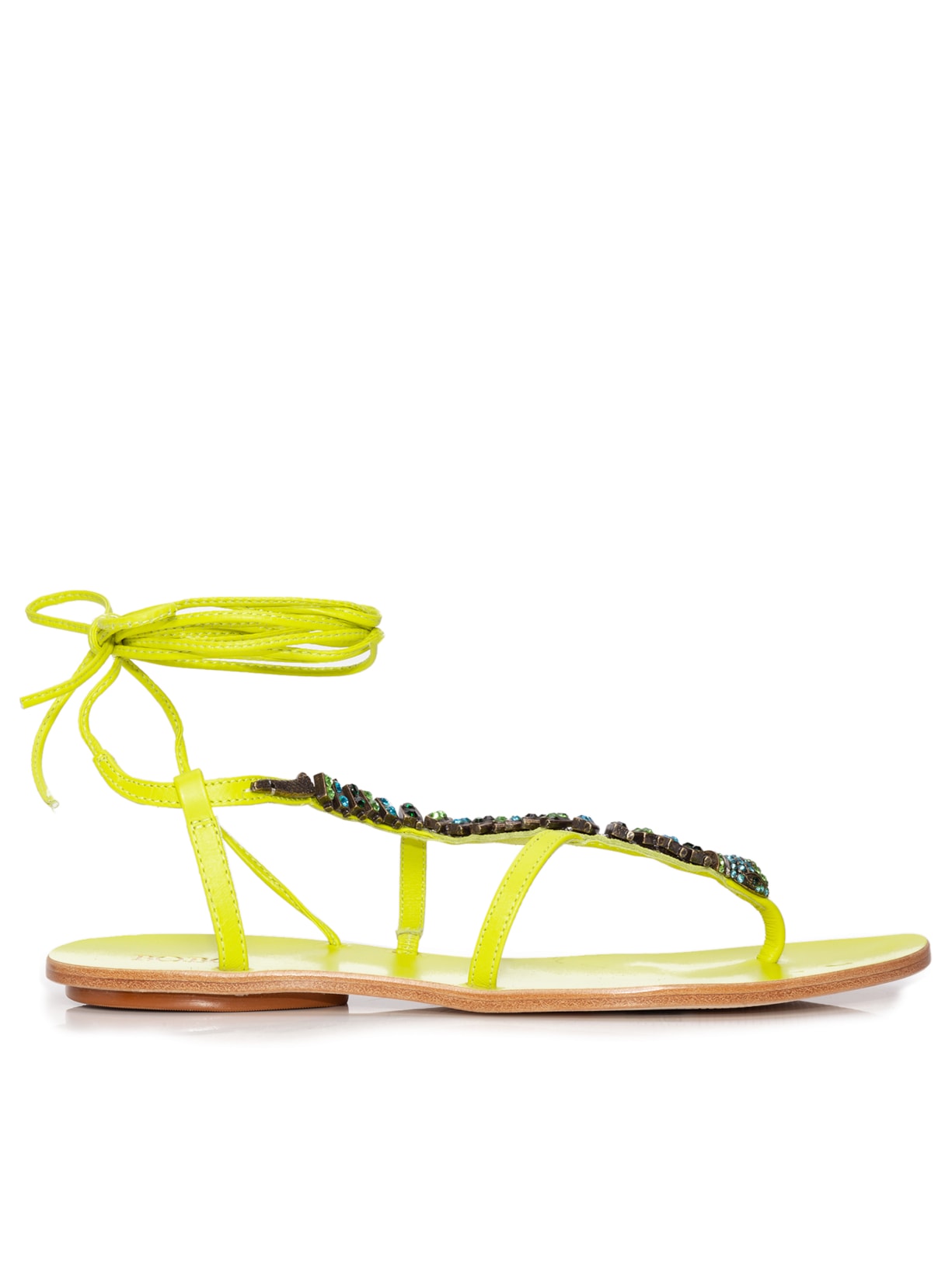 Sandália Feminina Rasteira Snake Bizantina - Verde