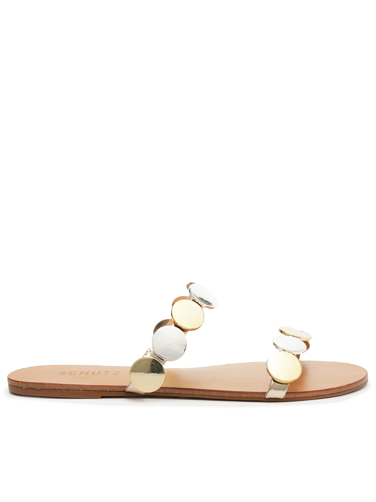 Sandália Feminina Rasteira Specchio - Dourado