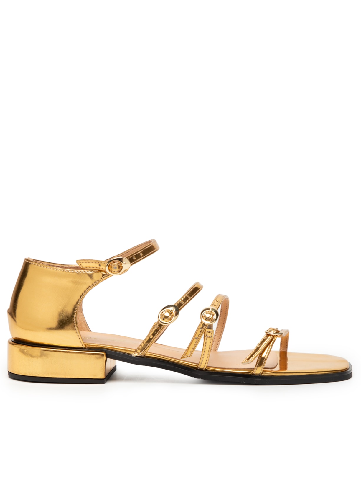 Sandália Feminina Rasteira Specchio - Dourado