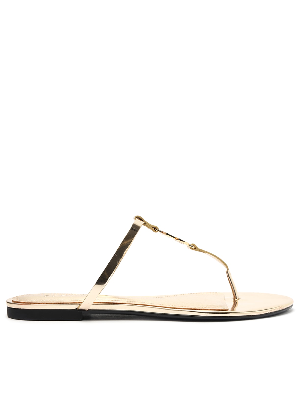 Sandália Feminina Rasteira Statement Flats - Dourado