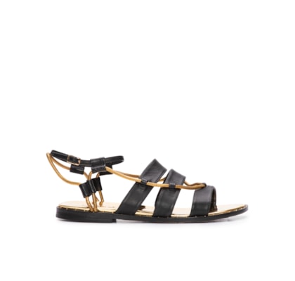 Sandália Feminina Rasteira Thereza - Preto