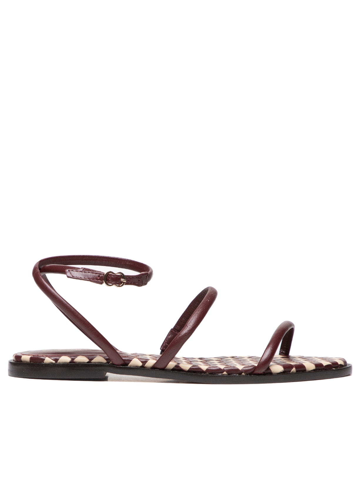 Sandália Feminina Rasteira Tressê Malbec Nata - Vinho