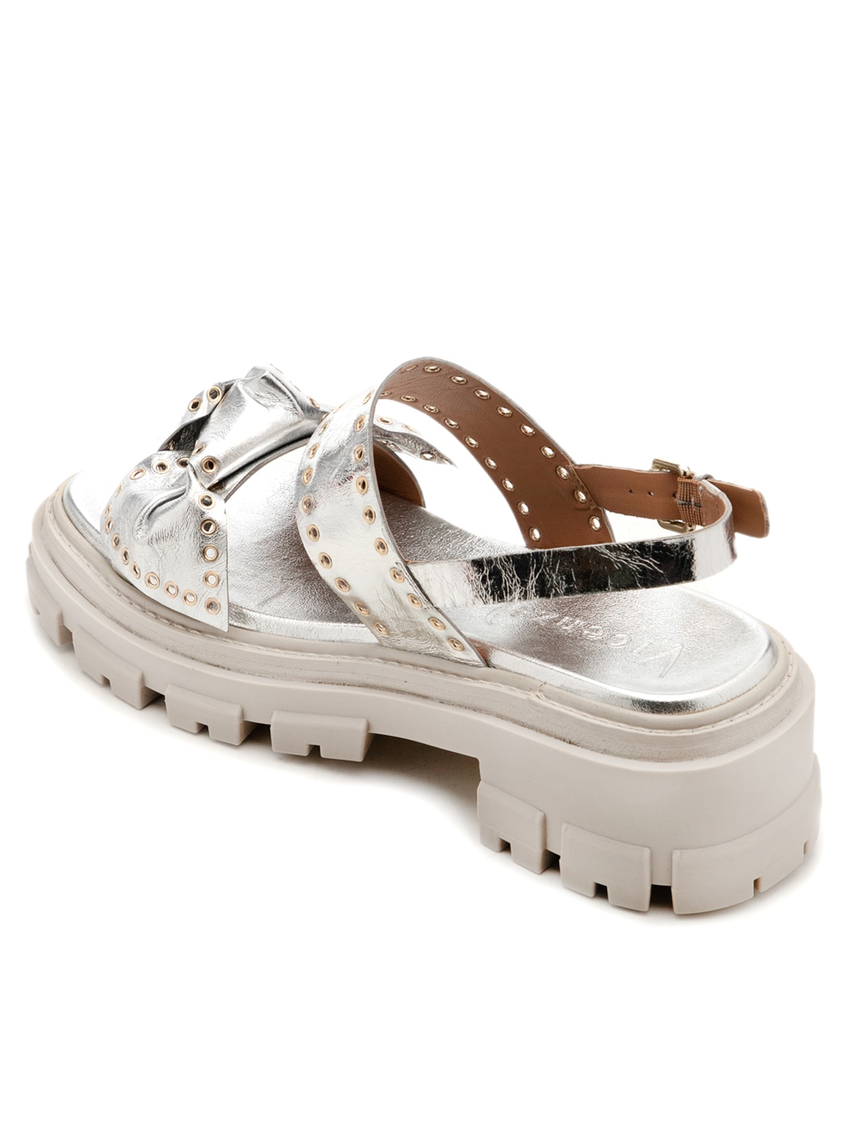 Sandália Feminina Saara Prata Vicenza