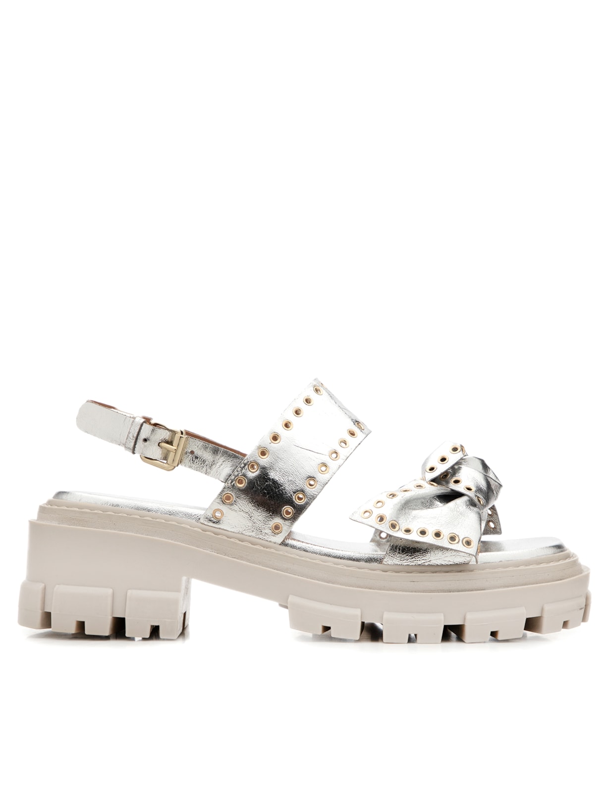 Sandália Feminina Saara Prata Vicenza