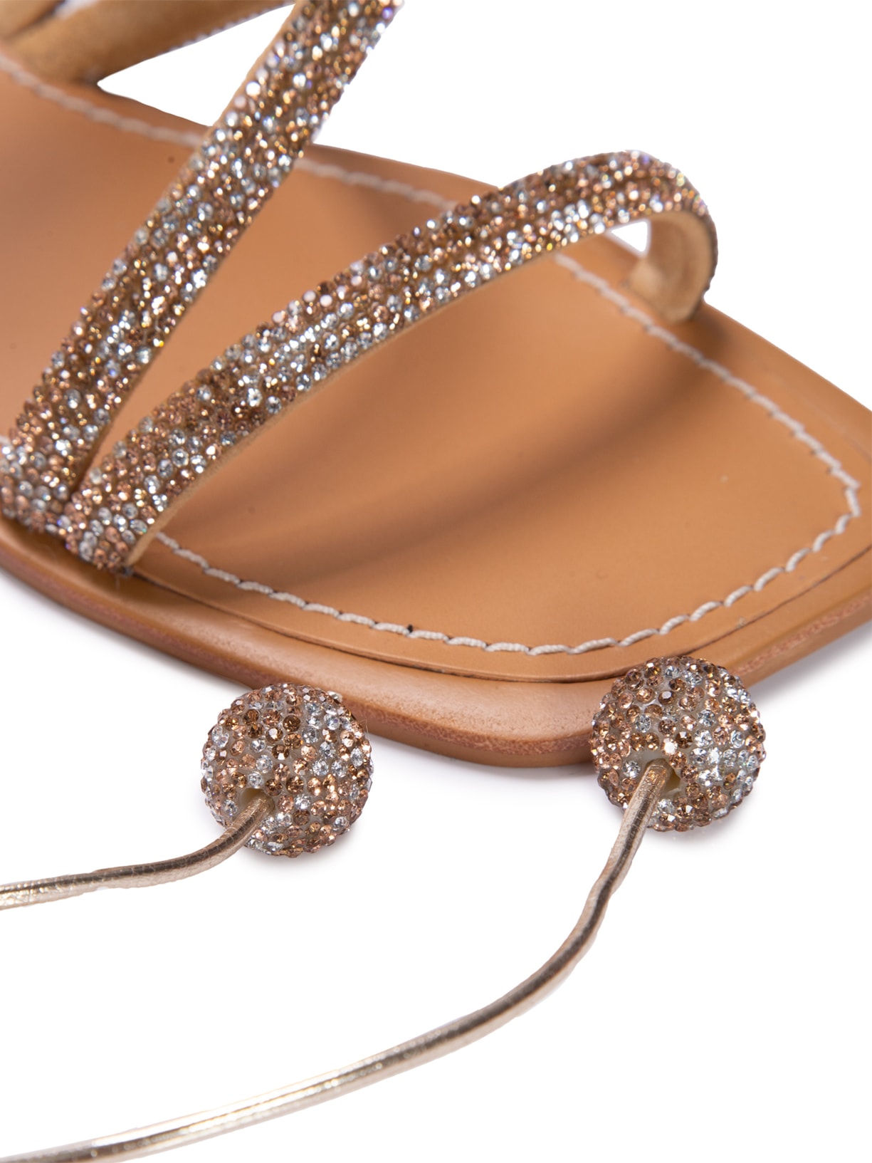 Sandália Feminina Salermo Blush Metalc Dourado Luiza Barcelos