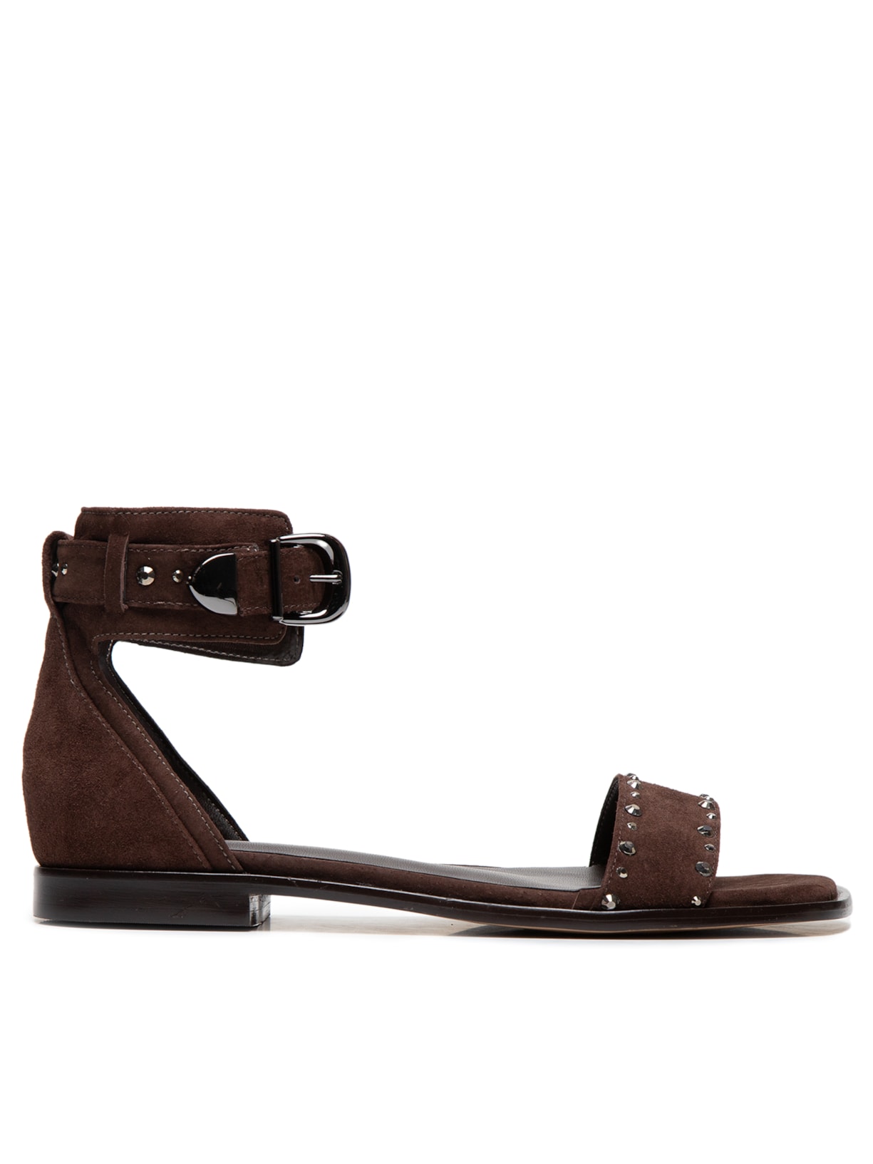 Sandália Feminina Salermo Camurça - Marrom