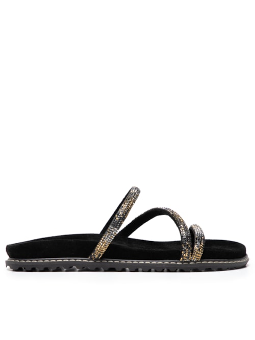 Sandália Feminina Salermo Grease - Preto