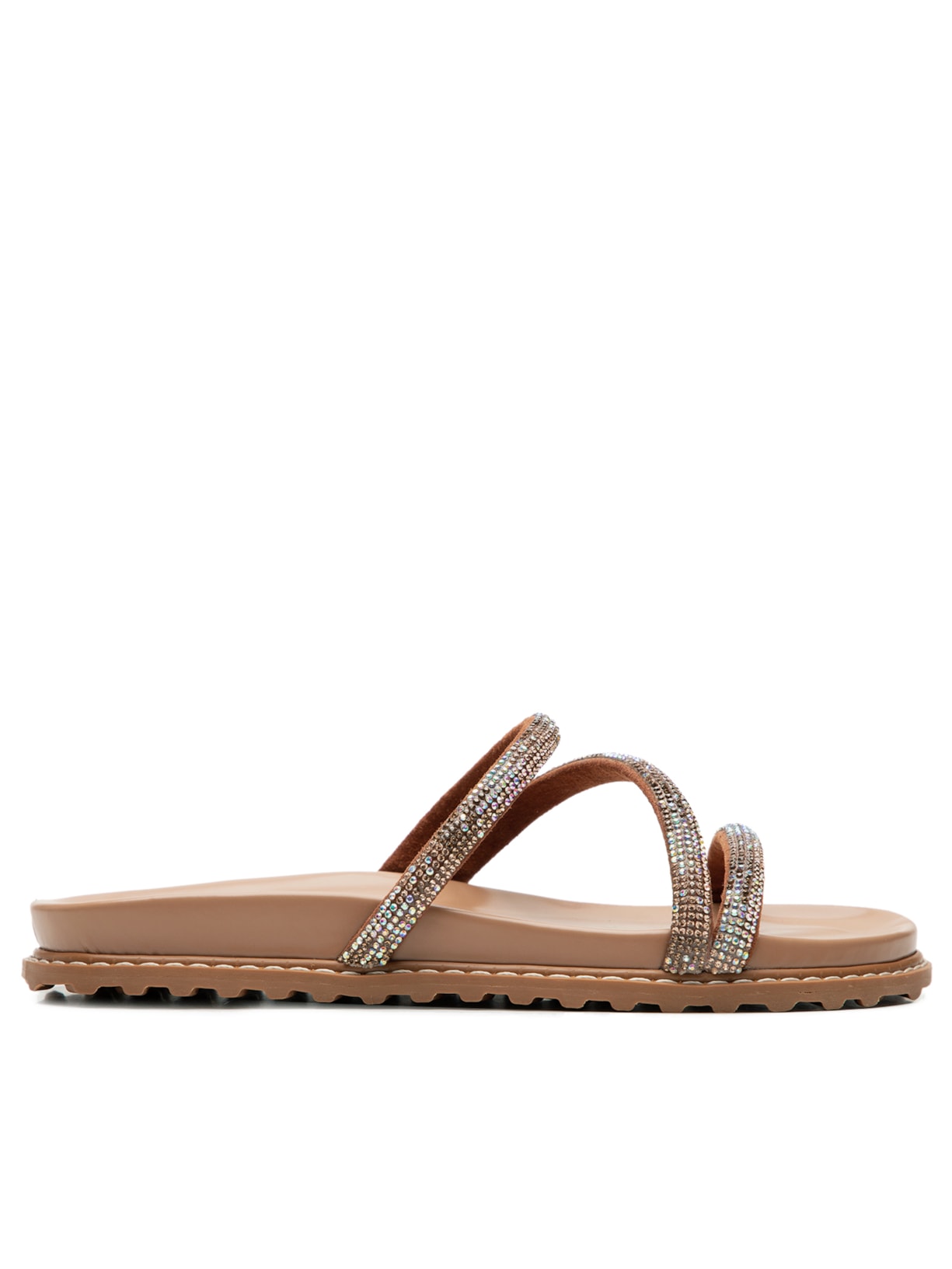 Sandália Feminina Salermo Pecan Capri - Bege