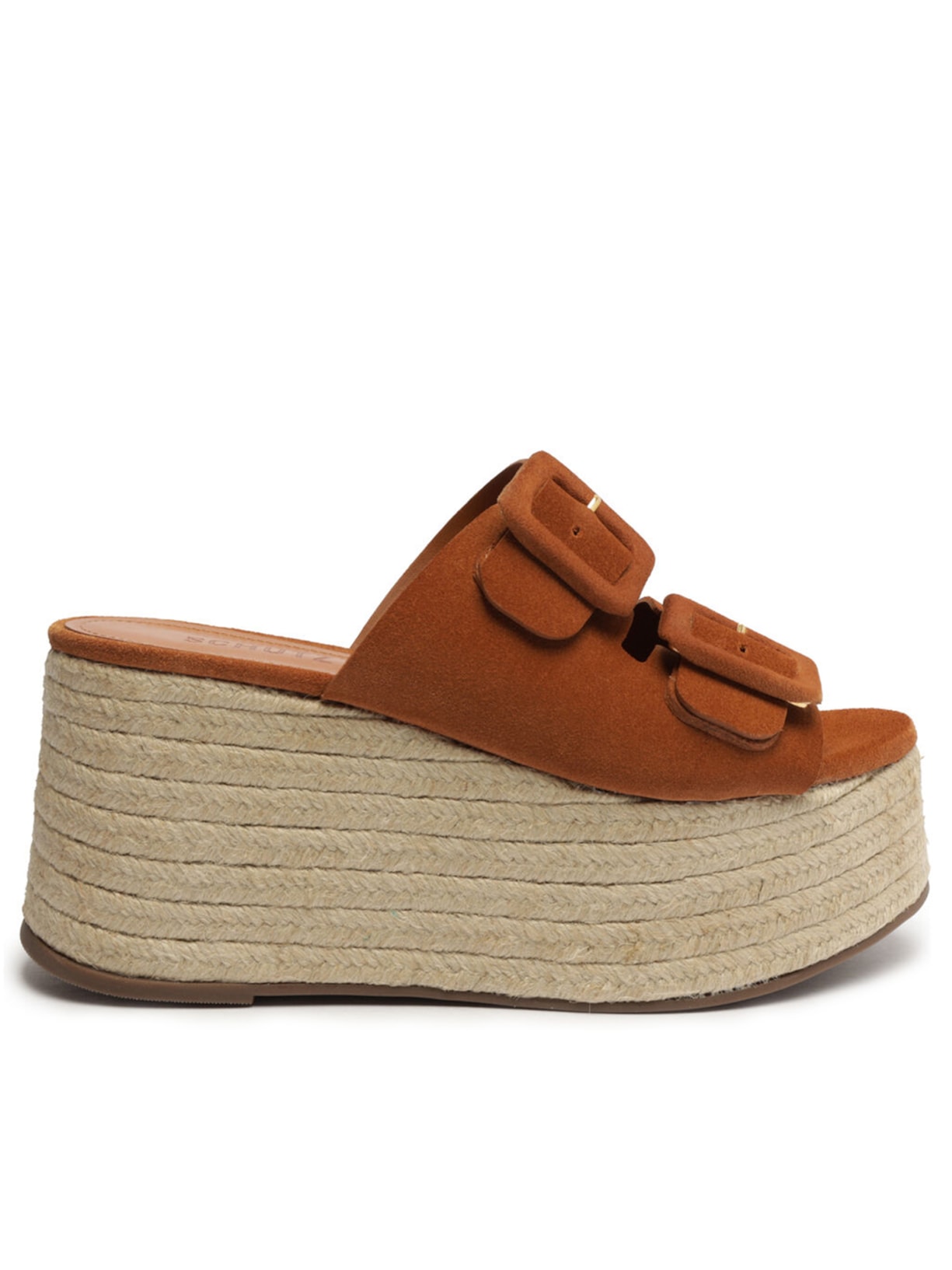 Sandália Feminina Salto Alto Cow Suede - Marrom