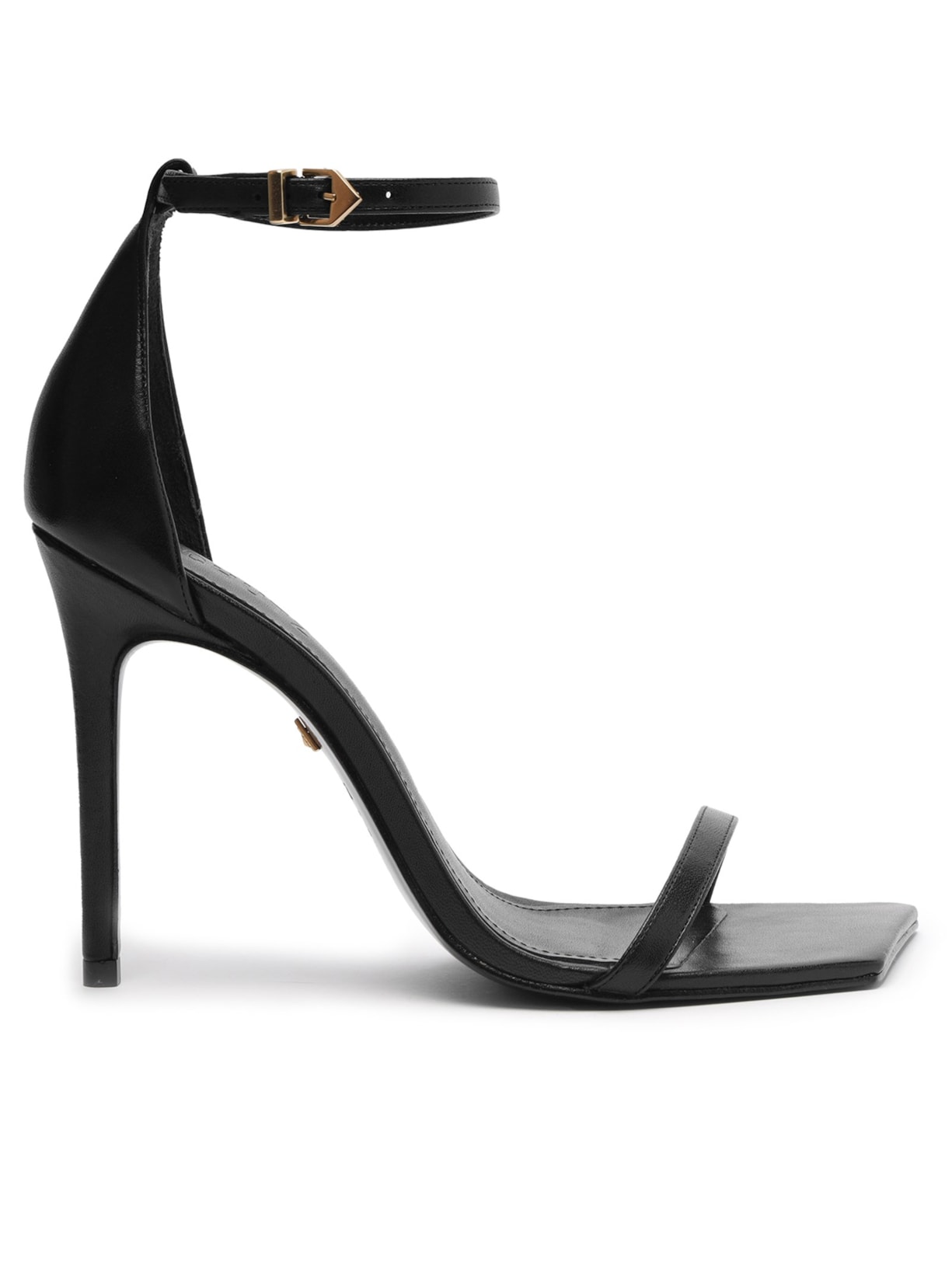 Sandália Feminina Salto Alto Kendall Couro - Preto