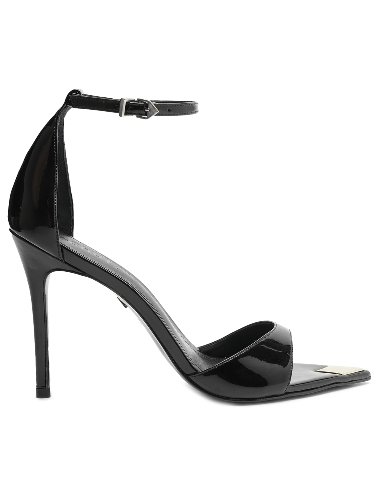 Sandália Feminina Salto Alto Pamela Verniz - Preto