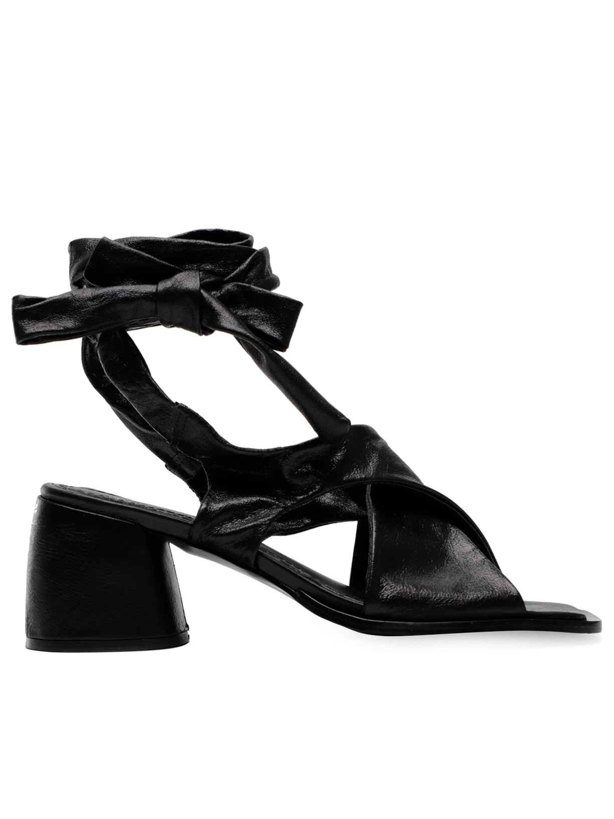 Sandália Feminina Salto Amarração '2essential Simone Nunes Preto