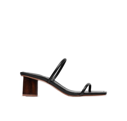 Sandália Feminina Salto Atanado Prime - Preto