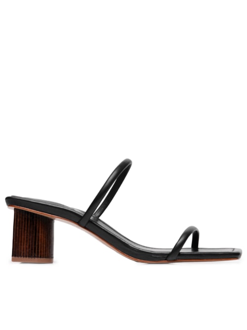 Sandália Feminina Salto Atanado Prime - Preto