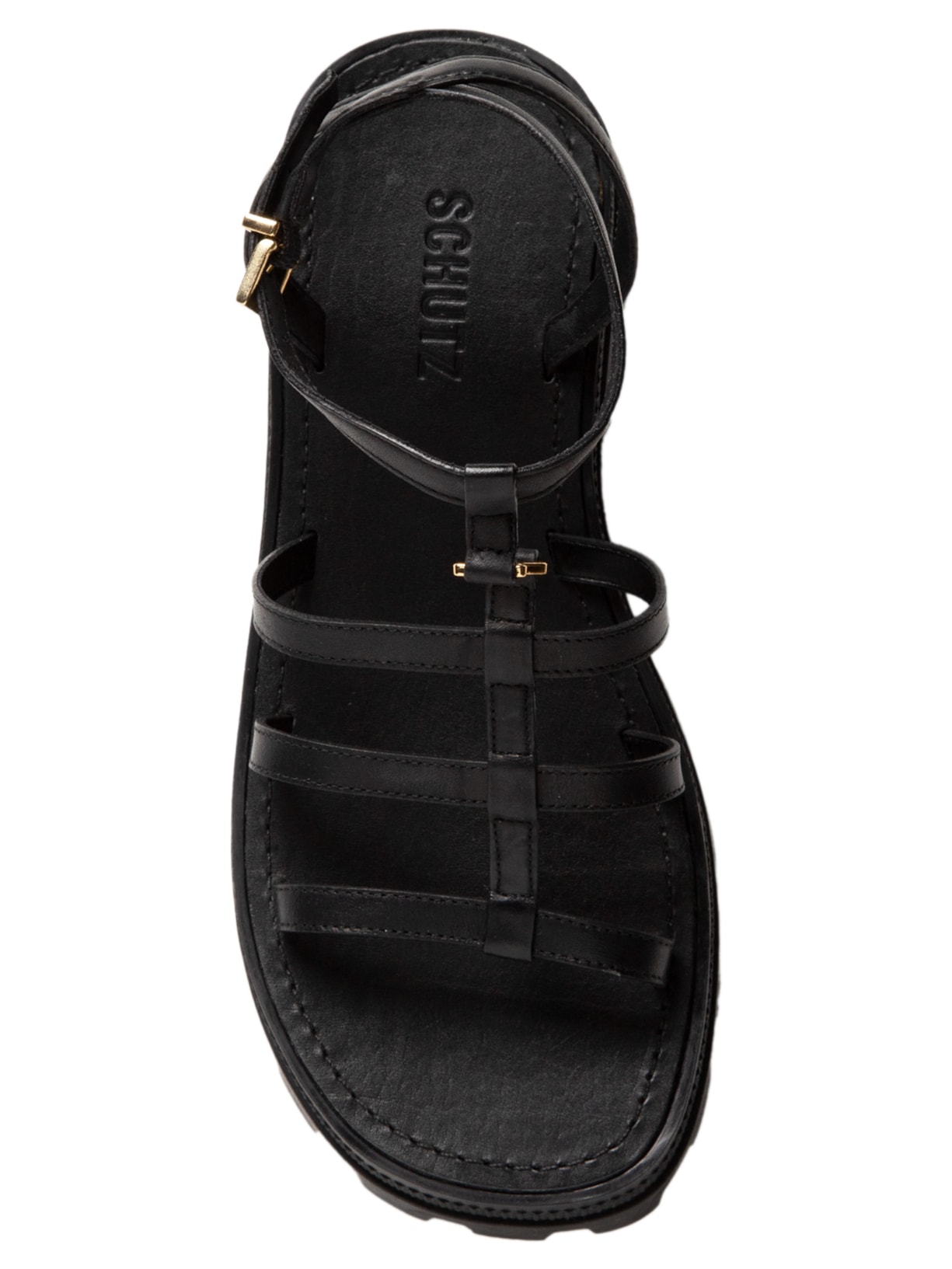 Sandália Feminina Salto Baixo Atanado Prime Preto Schutz