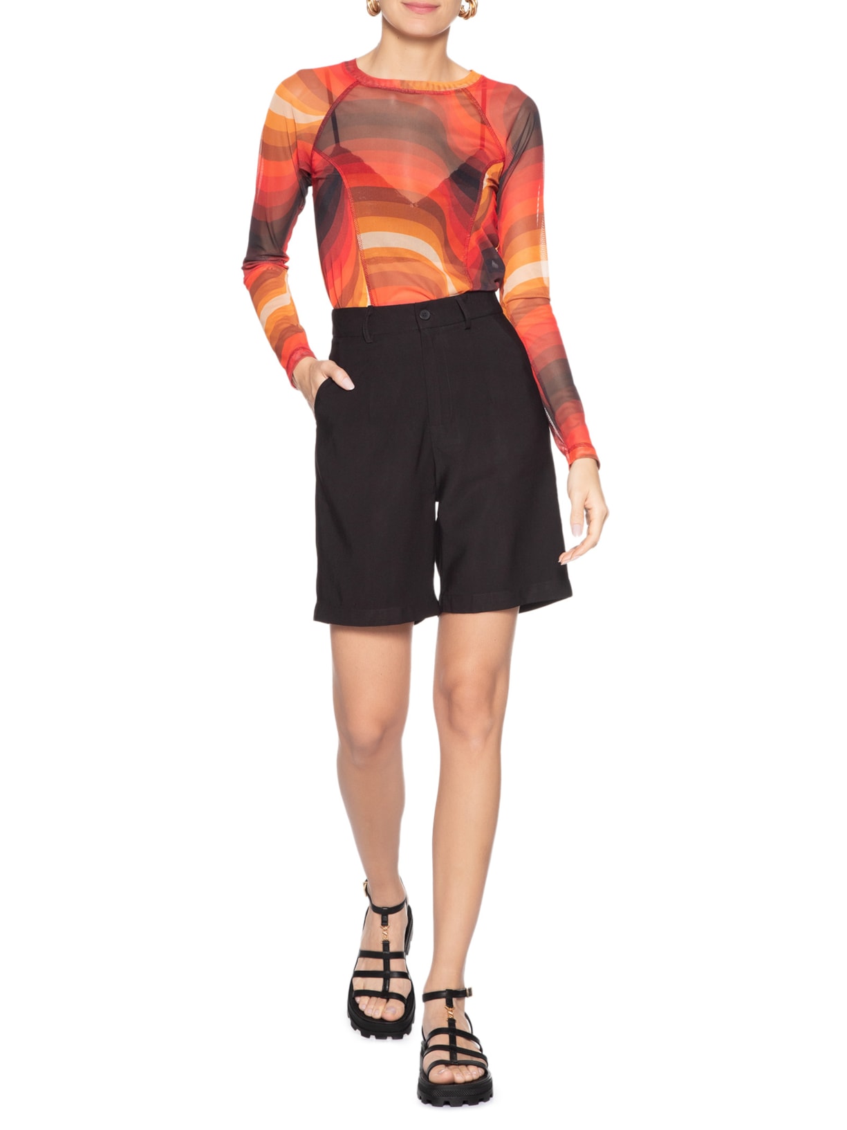 Sandália Feminina Salto Baixo Atanado Prime Preto Schutz