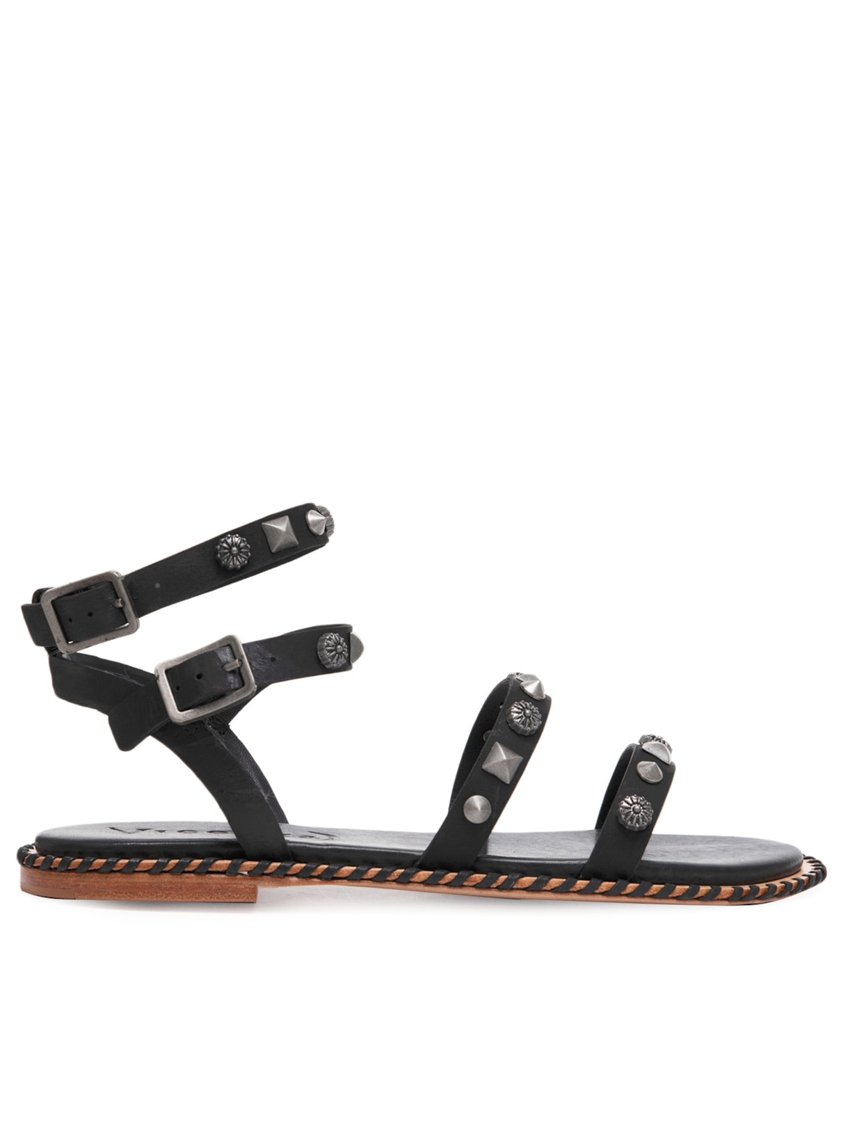 Sandália Feminina Salto Baixo - Preto