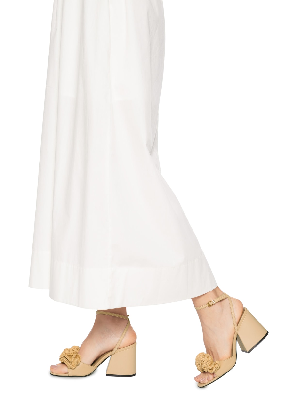 Sandália Feminina Salto Bloco Couro Ráfia Amarelo Schutz