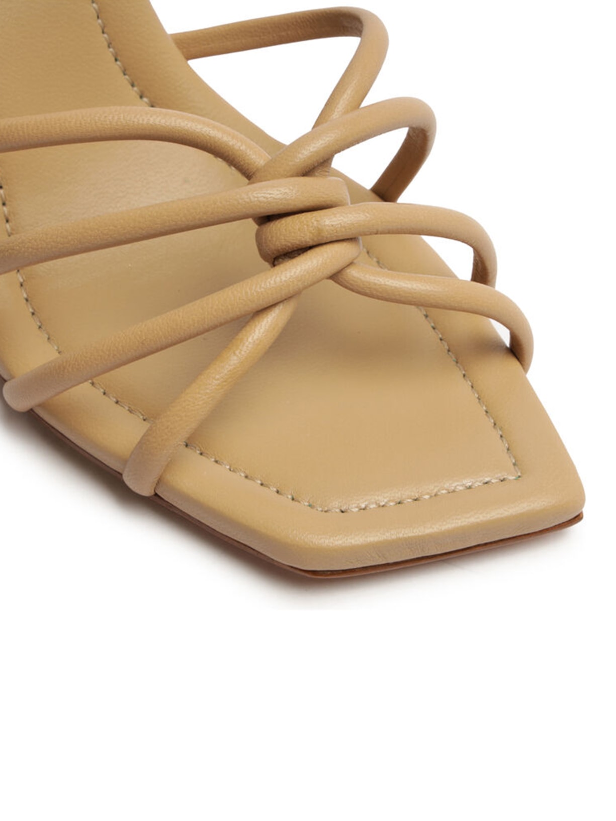 Sandália Feminina Salto Bloco Napa Bege Schutz