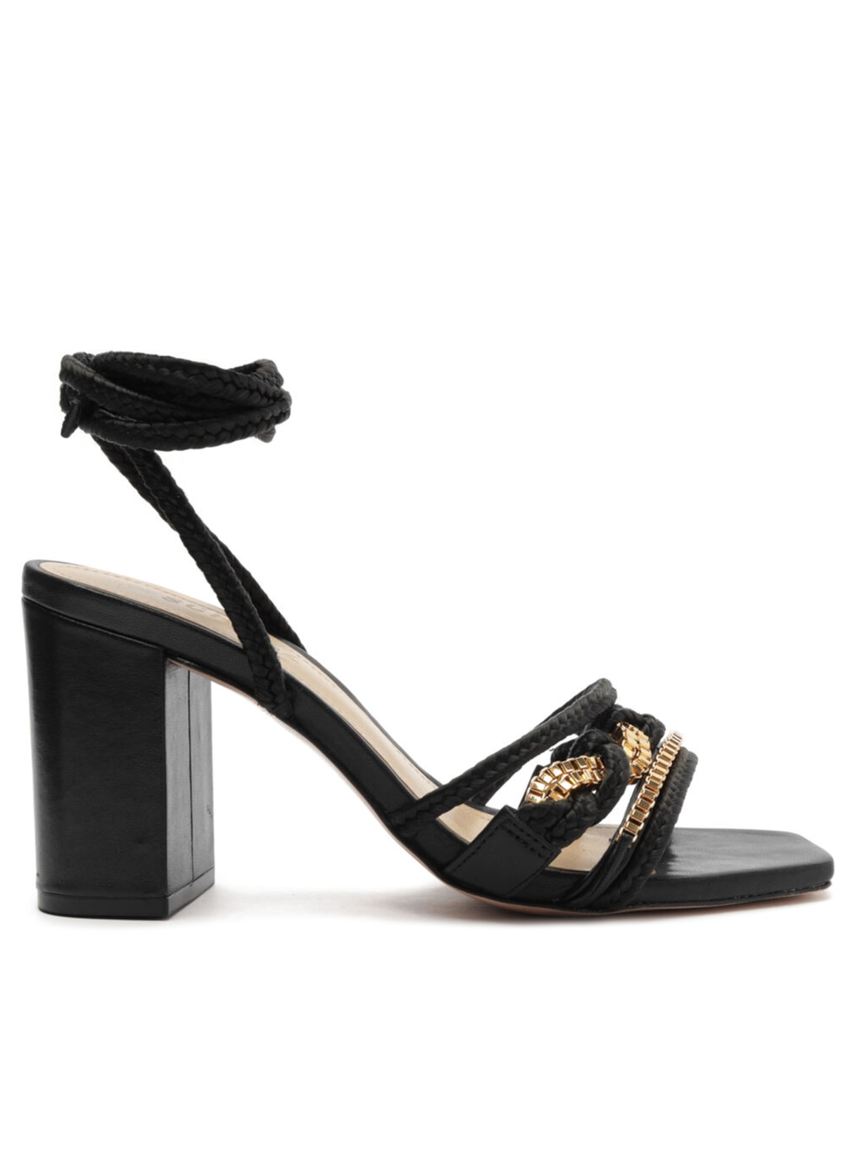 Sandália Feminina Salto Bloco - Preto