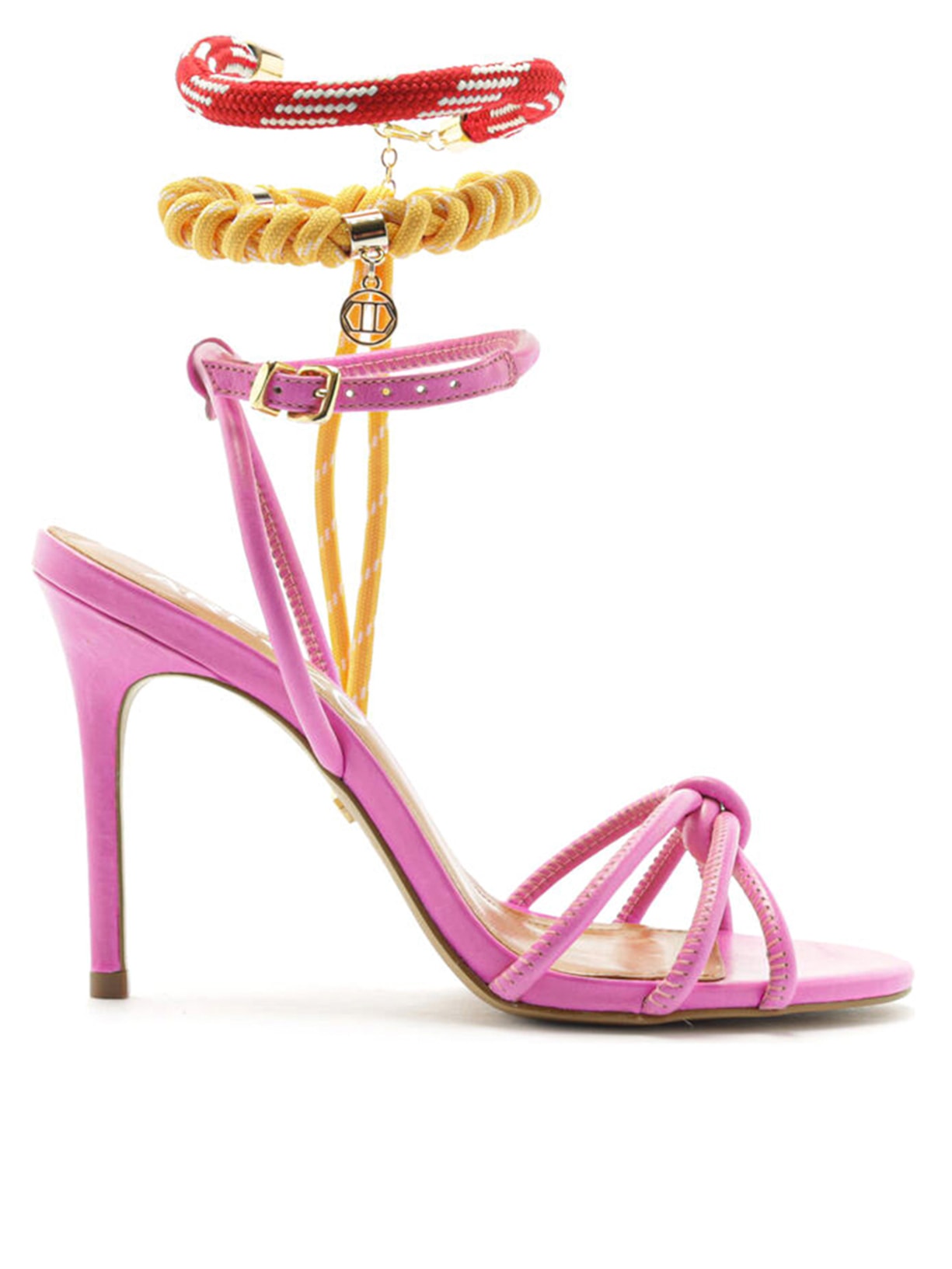 Sandália Feminina Salto Fino Custom Anklet - Rosa