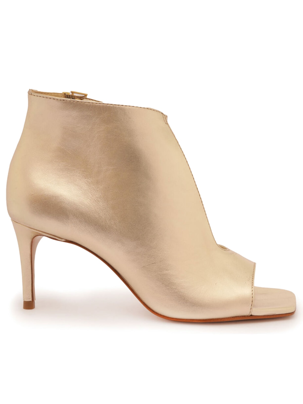 Sandália Feminina Salto Fino New Metal Float - Dourado