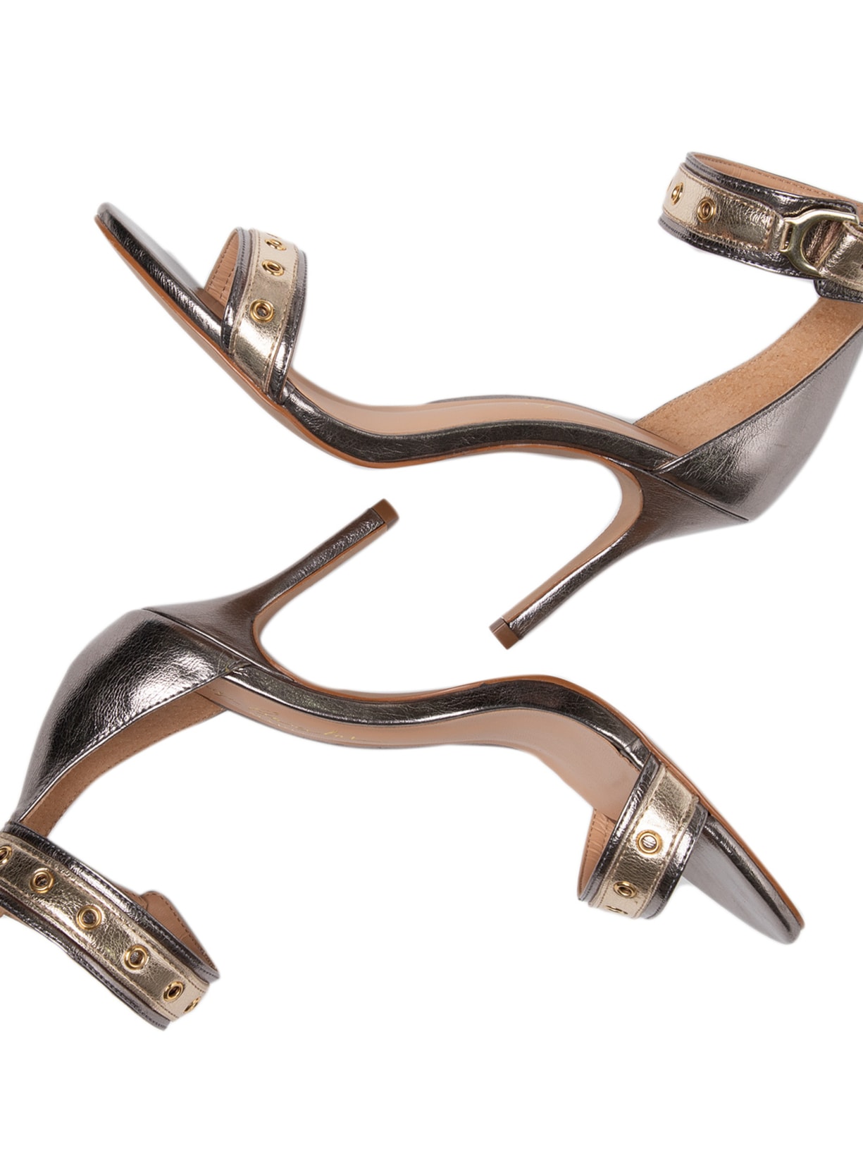 Sandália Feminina Salto Fino Prata Luiza Barcelos + Maria Rudge