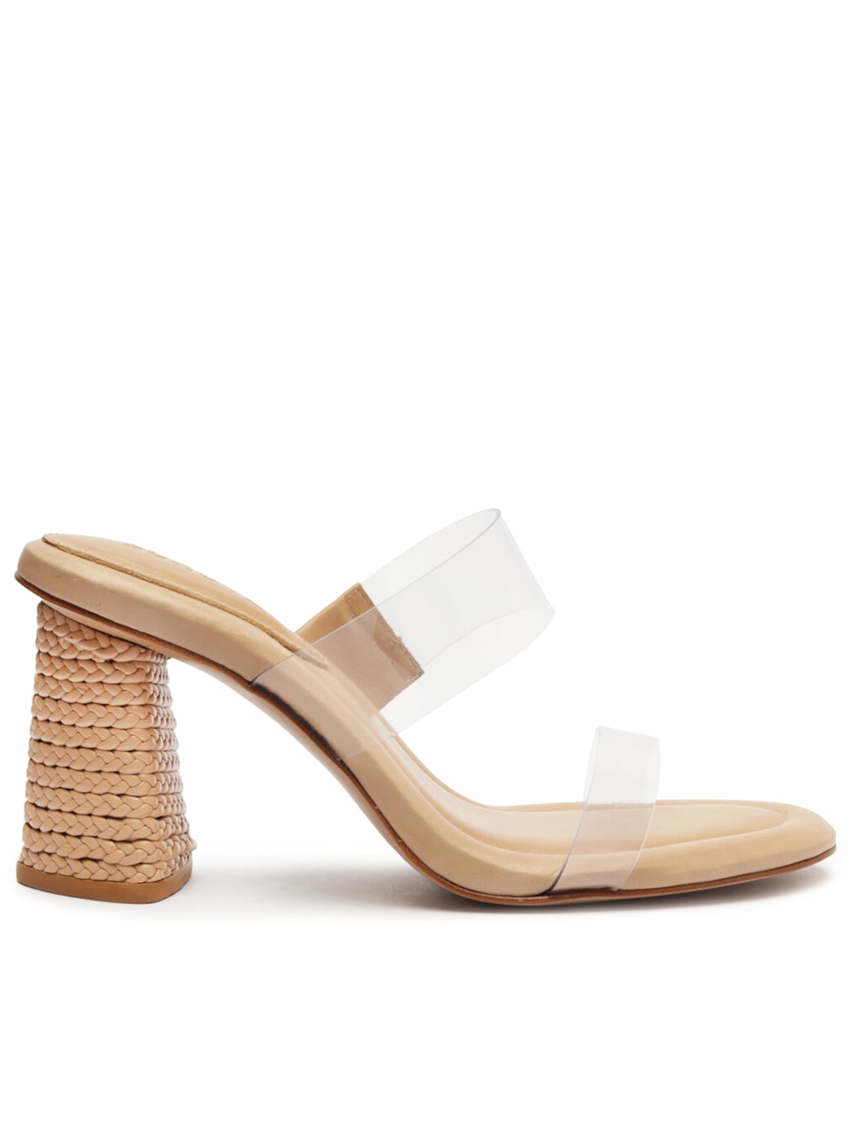 Sandália Feminina Salto Geométrico Bege Schutz