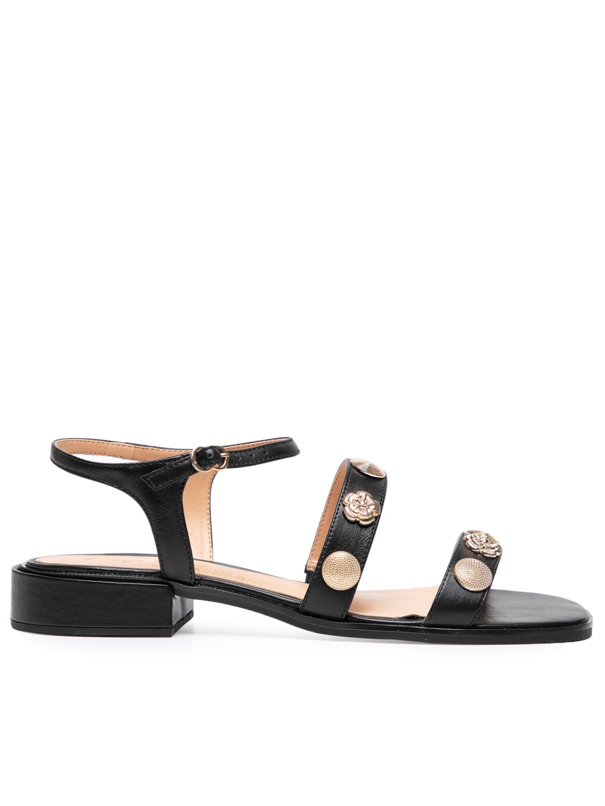 Sandália Feminina Salto Grosso Baixo - Preto