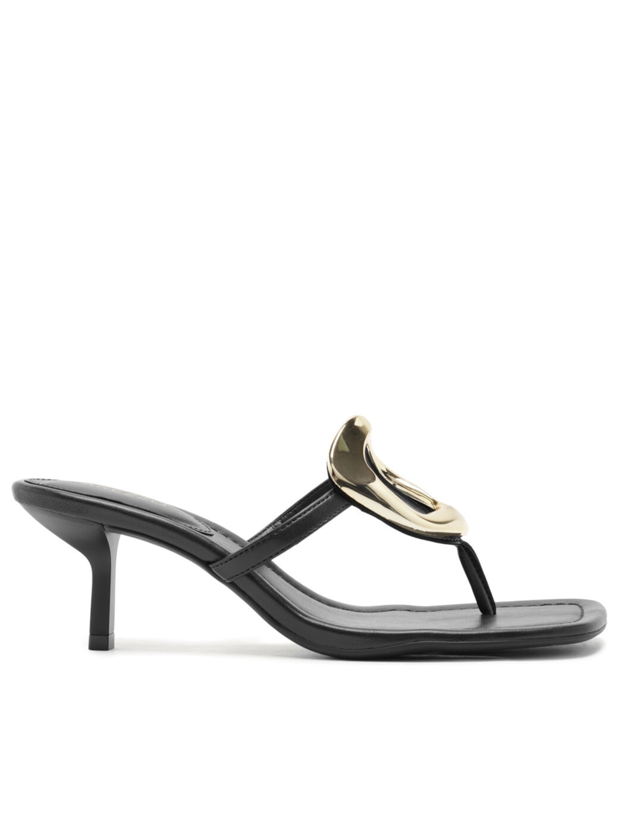 Sandália Feminina Salto Kitten - Preto